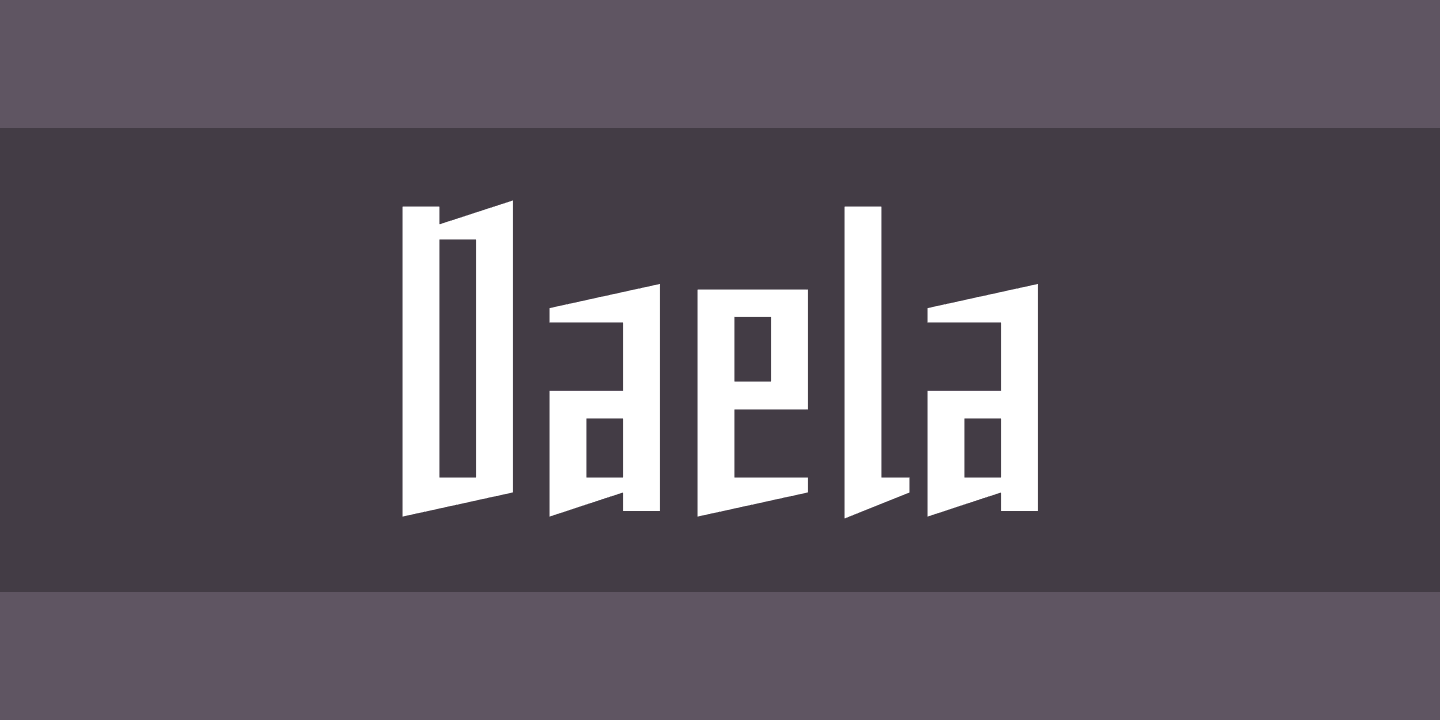 Beispiel einer Daela Book-Schriftart